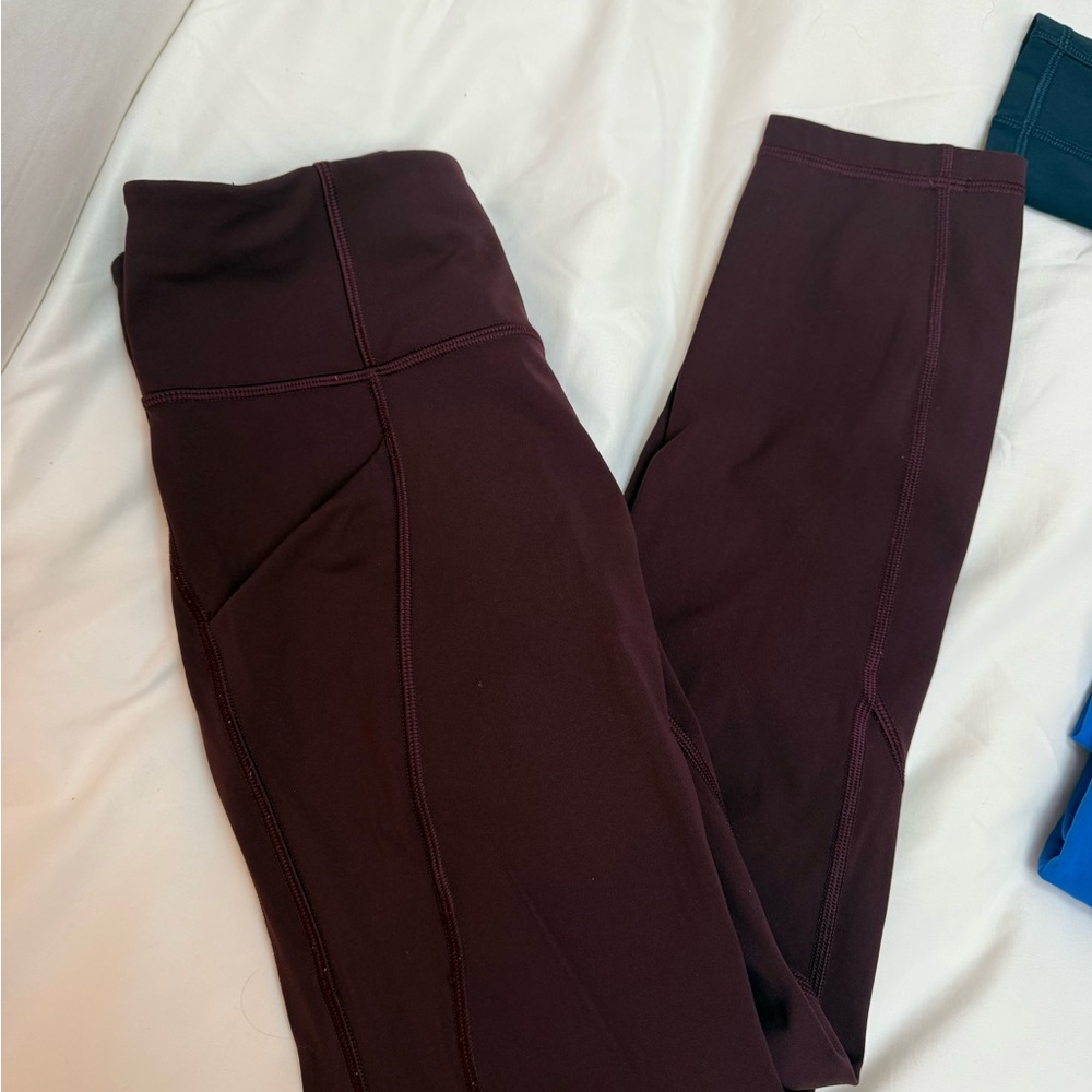 Lululemon Athletica Deep Maroon Leggings